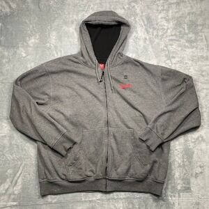 Milwaukee M12 Heated Gear Hoodie Mens XXL Gray Full Zip Waffle Knit No Battery